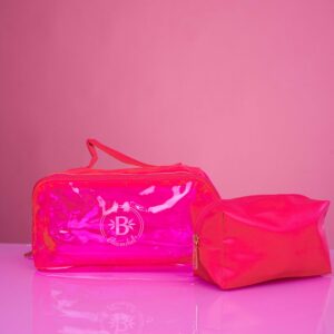 Organizador 2 en 1 fucsia (cosmetiquera)
